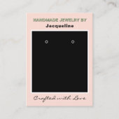 Carte De Visite Code QR du site Web de bijoux rose Blush (Devant)