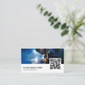 Carte De Visite code QR du soudeur (Debout devant)