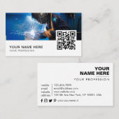 Carte De Visite code QR du soudeur (Devant / Derrière)