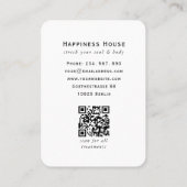 Carte De Visite Code QR du Spa de Guérison Bouddha Zen (Dos)