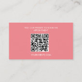 Carte De Visite Code QR du spray de nettoyage des mains des servic (Dos)