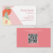 Carte De Visite Code QR du spray de nettoyage des mains des servic (Devant / Derrière)