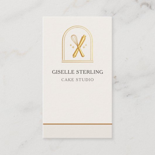 Carte De Visite Code QR du Studio de Gâteaux (Devant)
