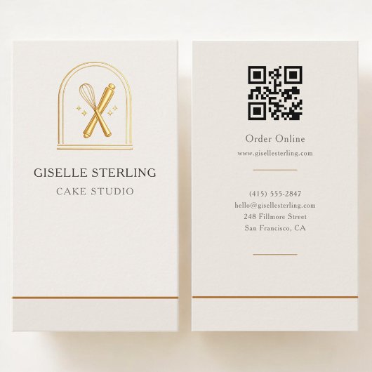 Carte De Visite Code QR du Studio de Gâteaux