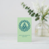 Carte De Visite Code QR du Studio de Yoga Sasquatch Méditatif (Debout devant)