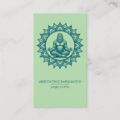 Carte De Visite Code QR du Studio de Yoga Sasquatch Méditatif (Devant)