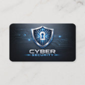 Carte De Visite Code QR du technicien de service de cybersécurité (Devant)