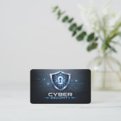 Carte De Visite Code QR du technicien de service de cybersécurité (Debout devant)