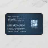 Carte De Visite Code QR du technicien de service de cybersécurité (Dos)
