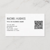 Carte De Visite Code QR du tournesol (Dos)