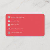 Carte De Visite Code QR d'une instructrice de fitness femme noire (Dos)