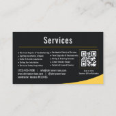 Carte De Visite Code QR Électricien (Dos)