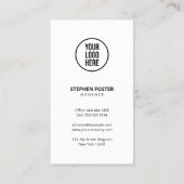 Carte De Visite Code QR Élégant Blanc Or Rose Connectez-Vous Avec (Dos)
