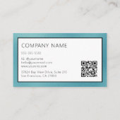 Carte De Visite Code QR Elegant Bordé de Papier D'aluminium Sarcel (Dos)