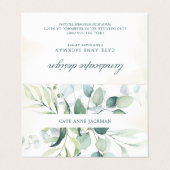 Carte De Visite Code QR Élégant de Feuillage de Eucalyptus Moderne (Extérieur déplié)