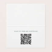 Carte De Visite Code QR Élégant de Feuillage de Eucalyptus Moderne (Intérieur déplié)