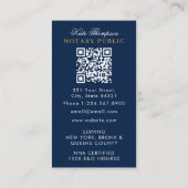 Carte De Visite Code QR élégant de l'agent de signature notariale (Dos)