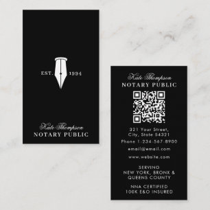 Carte De Visite Code QR élégant et classe de l'agent de signature