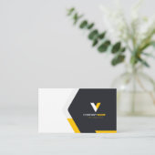 Carte De Visite Code Qr élégant moderne (Debout devant)