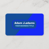 Carte De Visite (Code QR élégant) Moderne Bleu Professionnel (Devant)