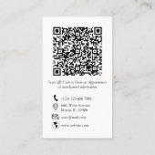 Carte De Visite Code QR élégant OBGYN Obstétricien gynécologue (Dos)