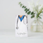 Carte De Visite Code QR élégant OBGYN Obstétricien Gynécologue Bu (Debout devant)