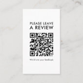 Carte De Visite Code QR Elegant Opal Arc-en-ciel Script Laissez un (Devant)
