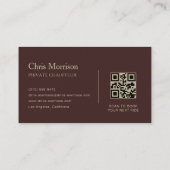 Carte De Visite Code QR élégant pour conducteur professionnel (Dos)