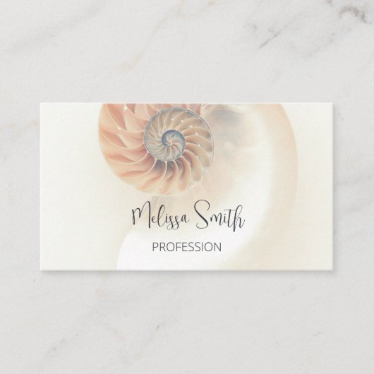 Carte De Visite Code QR | Elegant Shell Professional (Devant)
