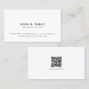 Carte De Visite Code QR élégant simple moderne tendance et profess