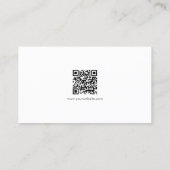 Carte De Visite Code QR élégant simple moderne tendance et profess (Dos)
