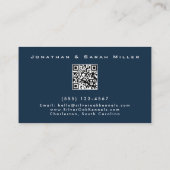 Carte De Visite Code QR éleveur de chiens Monogramme de chenil (Dos)