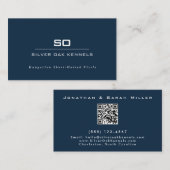 Carte De Visite Code QR éleveur de chiens Monogramme de chenil (Devant / Derrière)