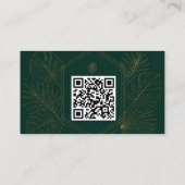 Carte de visite code QR Emeraude Or Tropical (Dos)