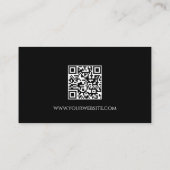 Carte De Visite Code QR Empreintes de pattes Black White Pet Sitte (Dos)