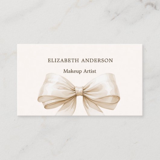 Carte De Visite Code qr en beige crème sur les médias sociaux (Devant)