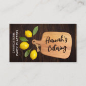 Carte De Visite Code QR en bois de citron pour la restauration cha (Devant)