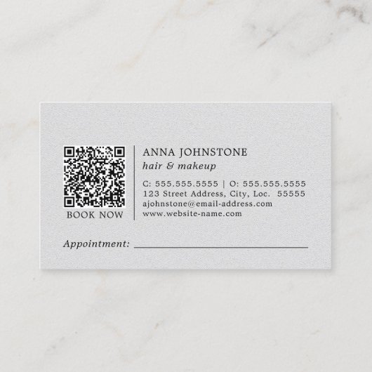 Carte De Visite Code QR en floraison vive | Nomination (Dos)