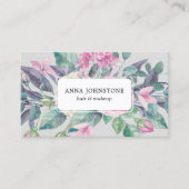 Carte De Visite Code QR en floraison vive | Nomination (Devant)