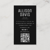 Carte De Visite Code QR en marbre (Dos)