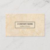 Carte De Visite Code QR en marbre beige (Devant)