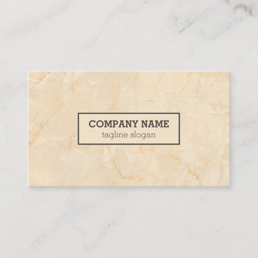 Carte De Visite Code QR en marbre beige (Devant)