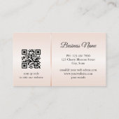 Carte De Visite Code QR en or noir Mandala rose (Dos)