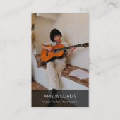 Carte De Visite Code QR Enseignant de Musique Chanteur Compositeur (Devant)