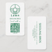 Carte De Visite Code QR Entretien de pelouse Connectez-vous avec n (Devant / Derrière)