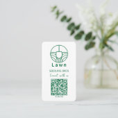 Carte De Visite Code QR Entretien de pelouse Connectez-vous avec n (Debout devant)