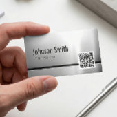 Carte De Visite Code QR et acier inoxydable - Revêtement métalliqu