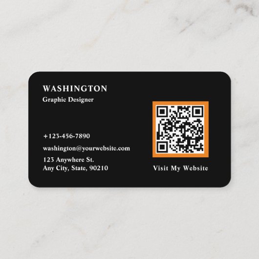 Carte De Visite Code QR et logo de l'entreprise professionnel mode (Dos)