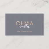 Carte De Visite Code QR et médias sociaux Elegant Script (Devant)