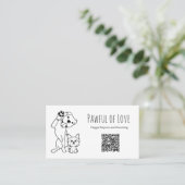 Carte De Visite Code QR et médias sociaux pour les services de gar (Debout devant)